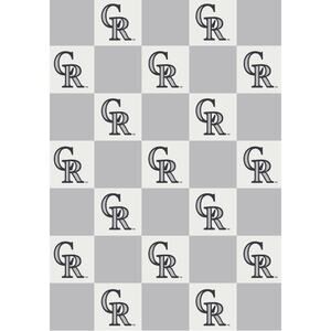 NEW The Styled Collection Colorado Rockies MLB Buttery Neutral Check Blanket